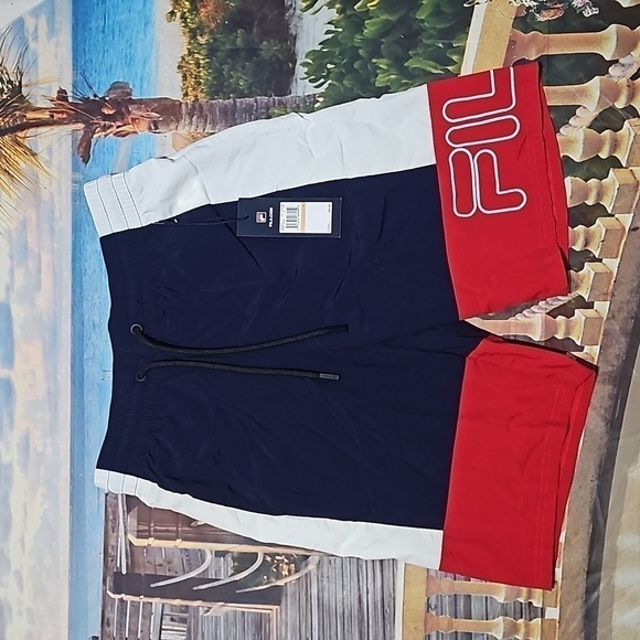 Fila Red White Blue Shorts Small NWT - Picture 1 of 7